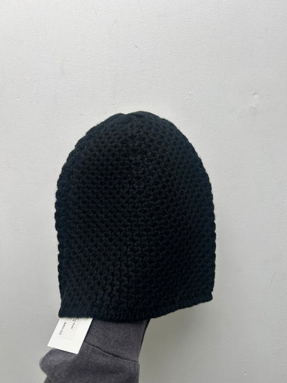 New Stussy Textured Knit Black Skullcap Beanie