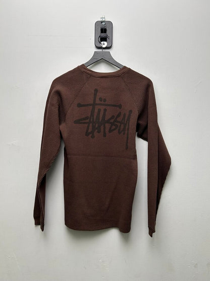 New Stussy Basic Brown Thermal Longsleeve sz.M