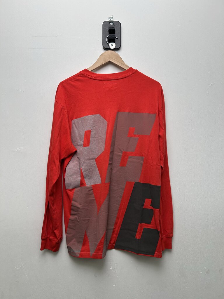 New Supreme Red 3M Spellout Long Sleeve Sz.Medium