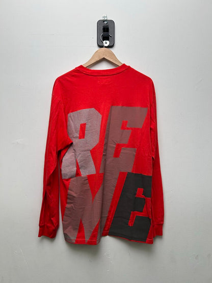 New Supreme Red 3M Spellout Long Sleeve Sz.Medium