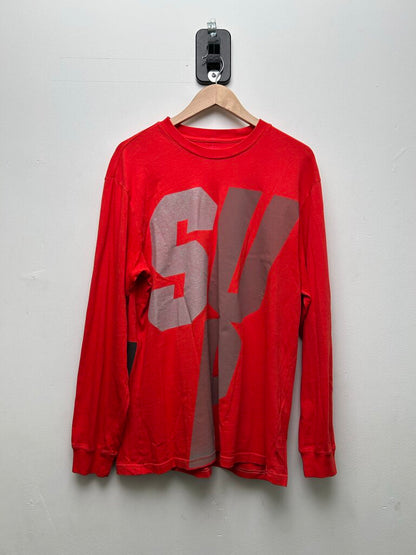 New Supreme Red 3M Spellout Long Sleeve Sz.Medium