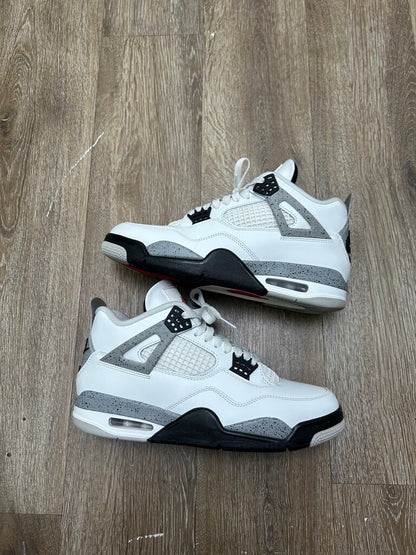 Preowned Jordan 4 White Cement Size 9