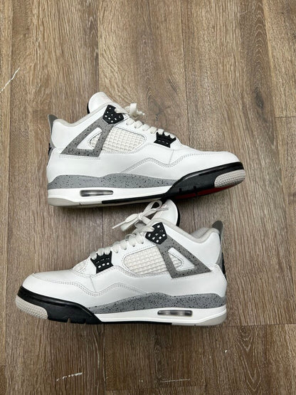 Preowned Jordan 4 White Cement Size 9