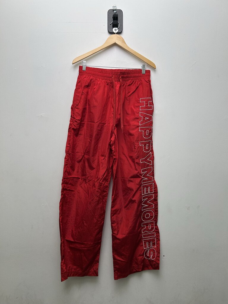 Preowned HMDD Red Spellout Track Pants Sz.Small