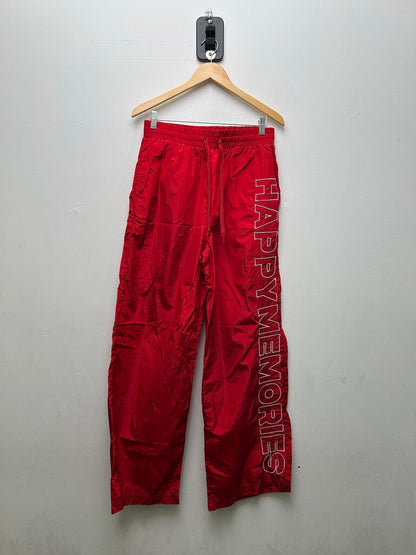 Preowned HMDD Red Spellout Track Pants Sz.Small