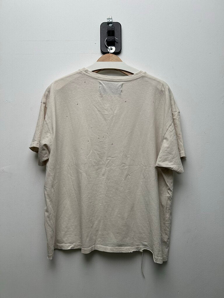 Preowned Paly White Fame Is A Vampire Tee Sz.Medium