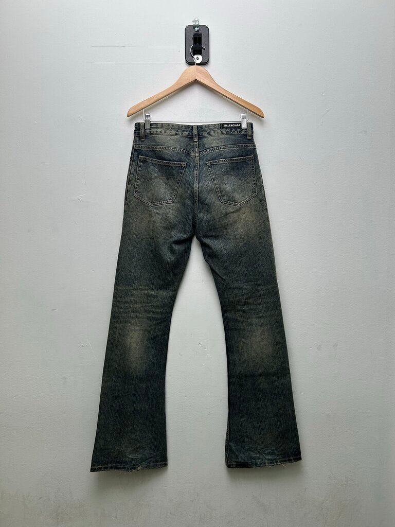 Preowned Balenciaga Jeans Mud Flare Sz.Small
