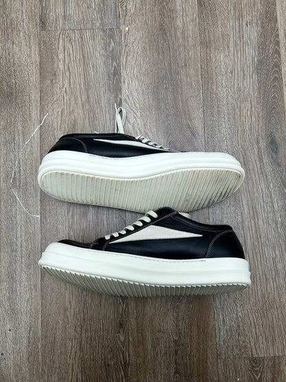 Preowned Rick Owens Black Milk Leather Vans Sz.47