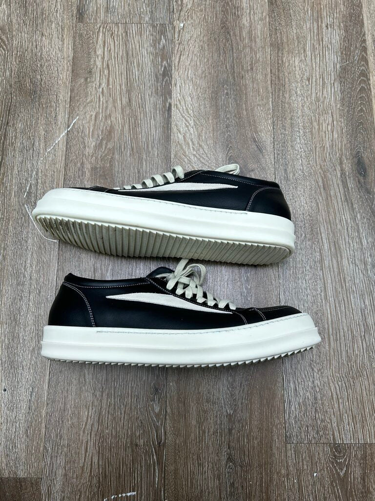 Preowned Rick Owens Black Milk Leather Vans Sz.47
