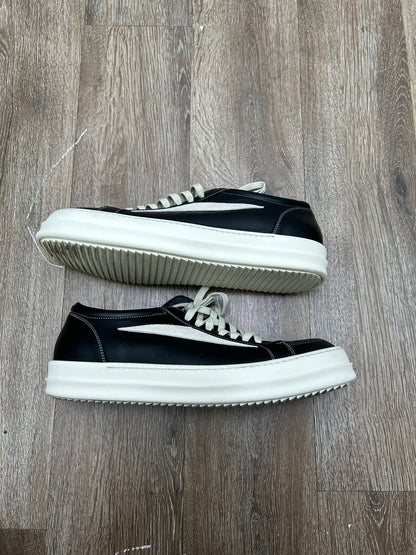 Preowned Rick Owens Black Milk Leather Vans Sz.47