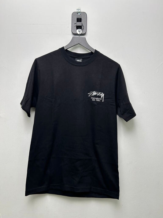 New Stussy Red Dice Clock Black Tee sz.S