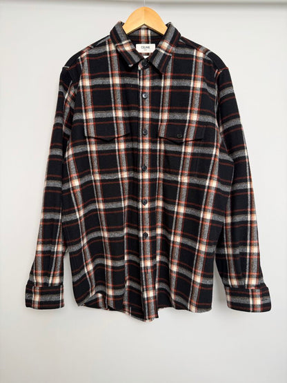Preowned Celine Black Red Flannel size M/L