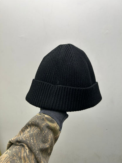 Preowned Louis Vuitton Black Grey Half Logo Beanie
