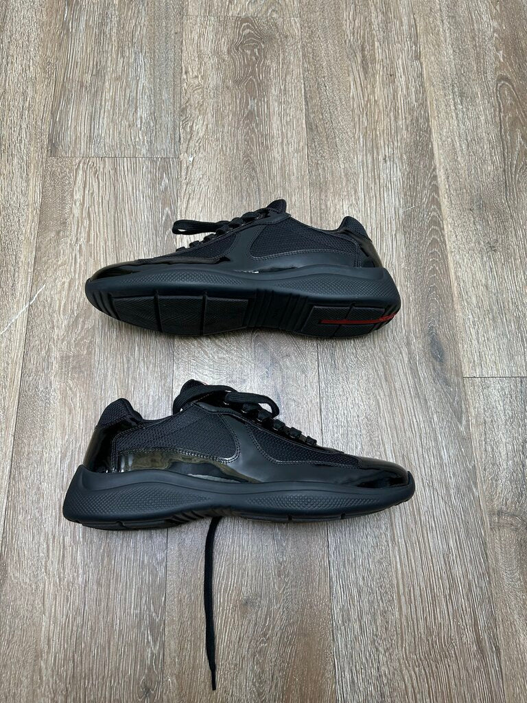 Preowned Prada Cups Black Patent Sz.8/10M