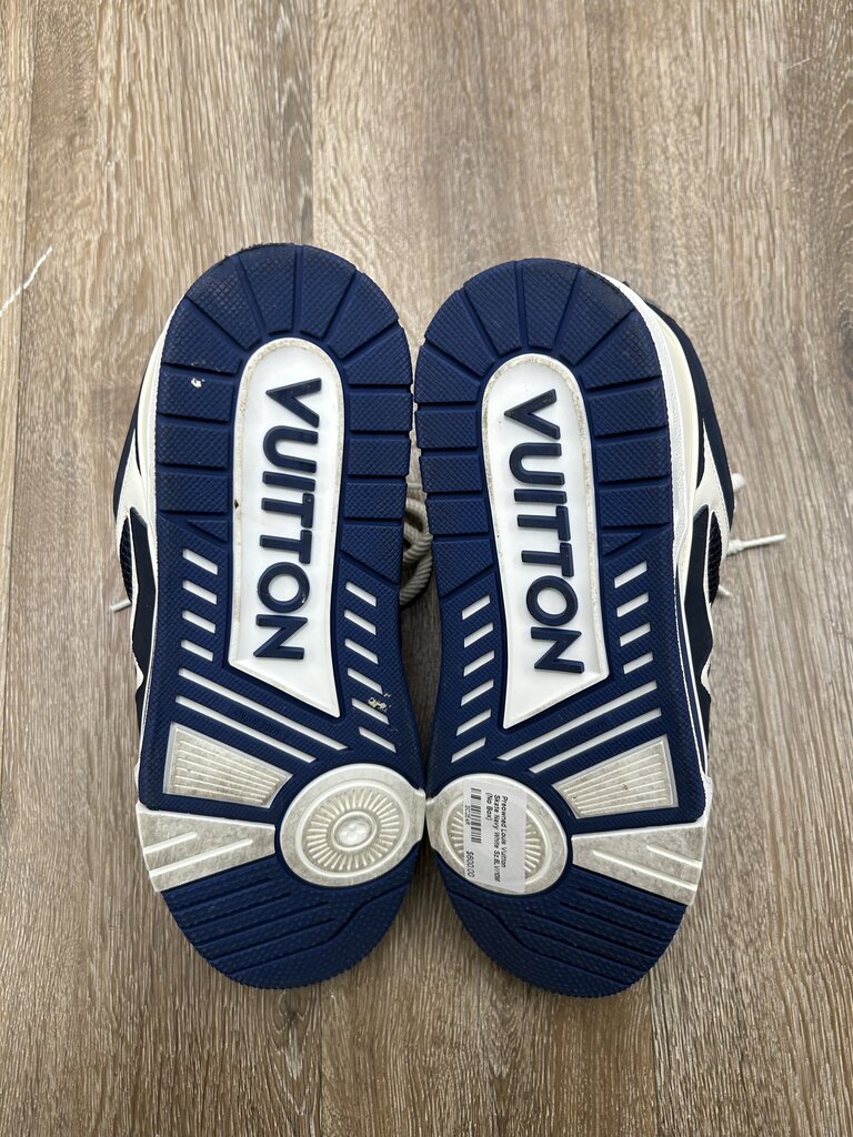 Preowned Louis Vuitton Skate Navy White Sz.8LV/10M (No Box)