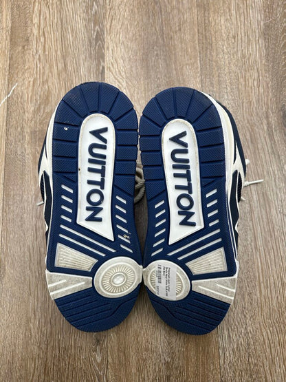 Preowned Louis Vuitton Skate Navy White Sz.8LV/10M (No Box)