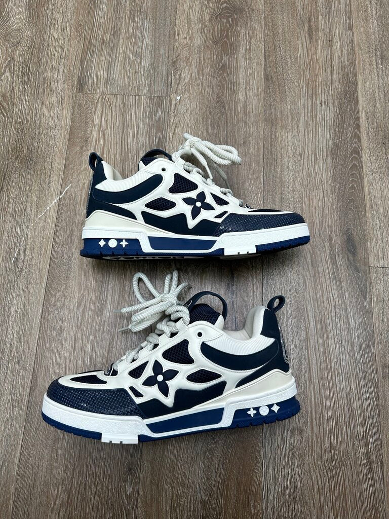 Preowned Louis Vuitton Skate Navy White Sz.8LV/10M (No Box)
