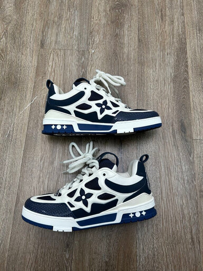 Preowned Louis Vuitton Skate Navy White Sz.8LV/10M (No Box)