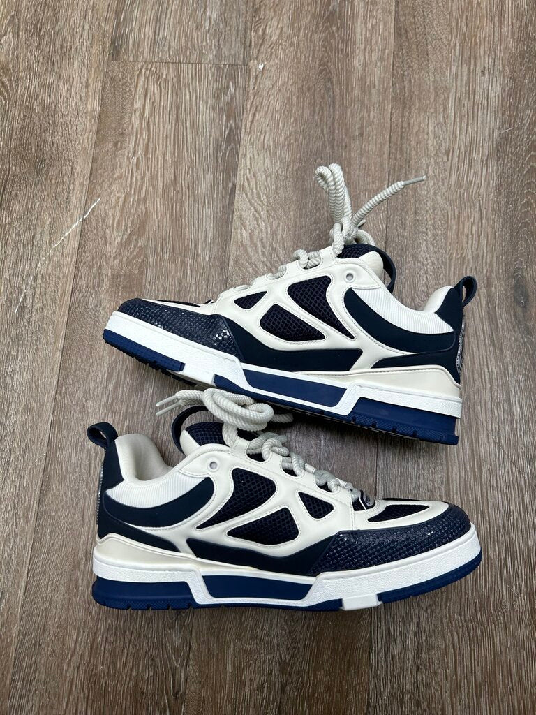 Preowned Louis Vuitton Skate Navy White Sz.8LV/10M (No Box)