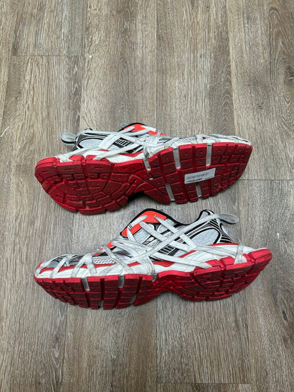Preowned Balencaga 3XL Grey Red Lace Size 46