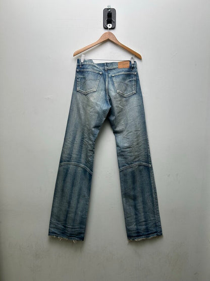 Preowned Balenciaga Unisex Low waist Lightwash Distressed Denim sz.XS