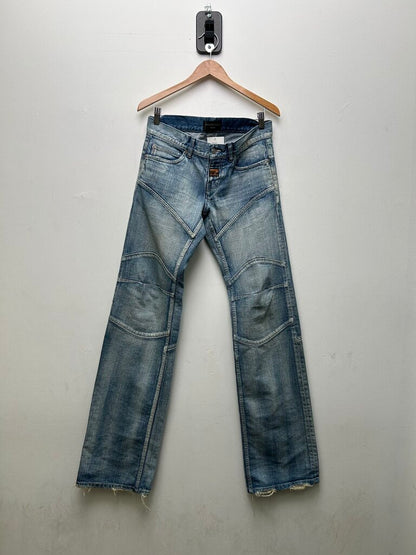 Preowned Balenciaga Unisex Low waist Lightwash Distressed Denim sz.XS