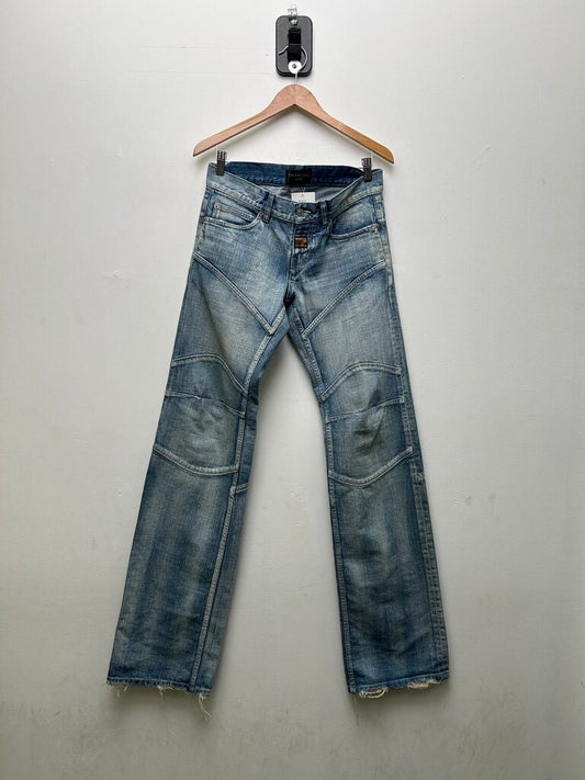Preowned Balenciaga Unisex Low waist Lightwash Distressed Denim sz.XS
