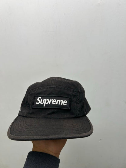 Preowned Supreme Black White Box Logo Hat
