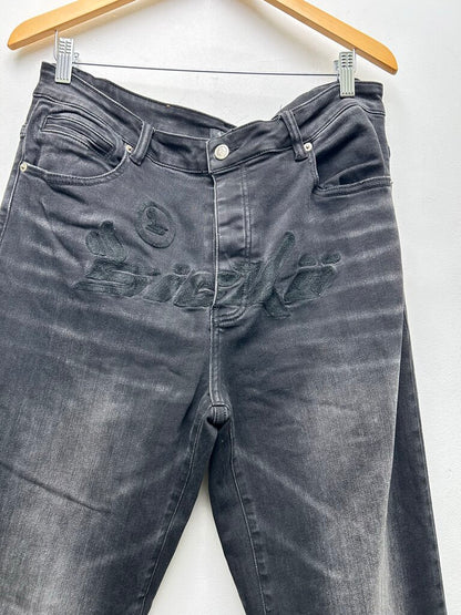 Preowned Sicko Black On Black Denim Sz.34