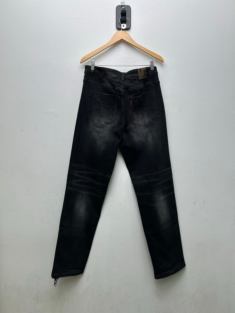 Preowned Sicko Olive On Black Denim Sz.34