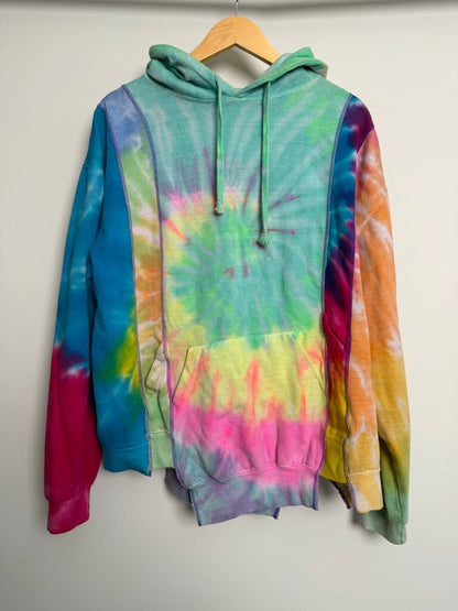Preowned Needles Tie Dye Patch Hoodie Size L