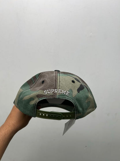 New Supreme Washed Camo Rhinestone Logo Hat