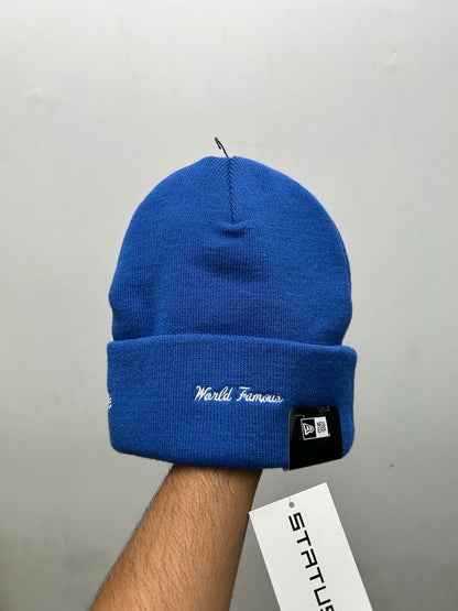 New Supreme Blue Red White Spellout Logo Beanie