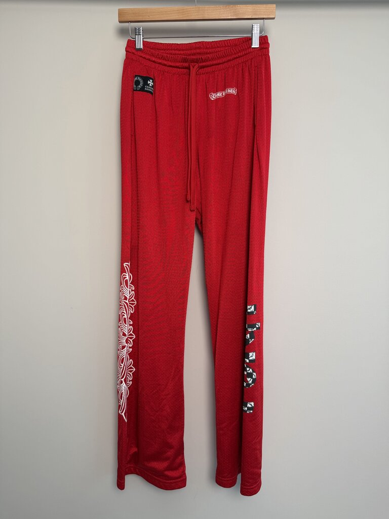 Preowned Chrome Heart Matty Red Mesh Pants size S