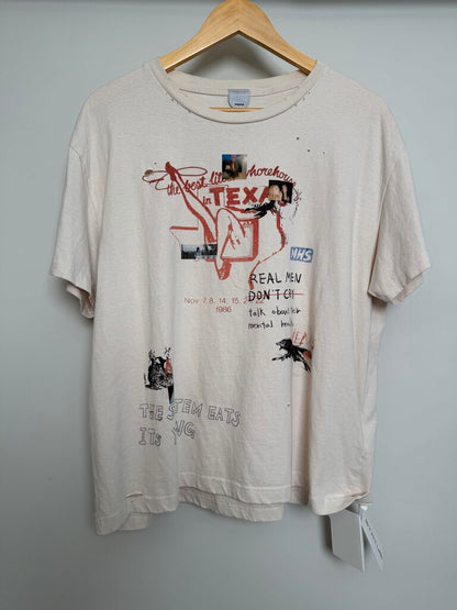 New Protocol Index Real Men Don't Cry Cream Tee size 1(S/M)