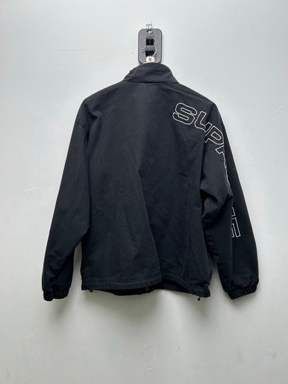 Preowned Supreme Spellout Embroidered Black Track Jacket sz.S