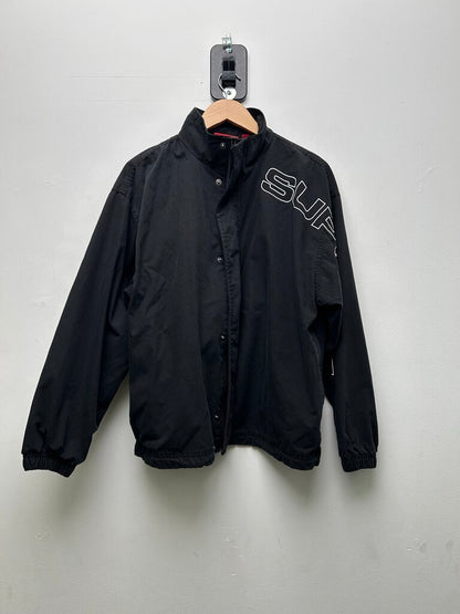 Preowned Supreme Spellout Embroidered Black Track Jacket sz.S