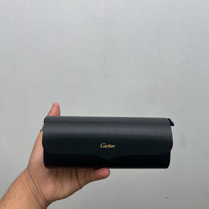 Preowned Cartier Black Lenses Gold Frames