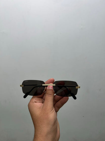 Preowned Cartier Black Lenses Gold Frames