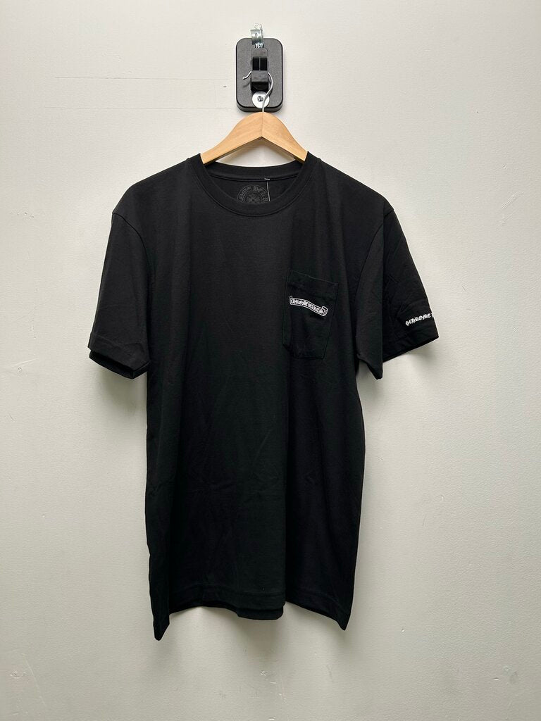 New Chrome Hearts White Scroll Black Tee sz.L