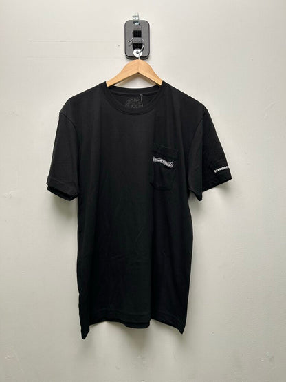 New Chrome Hearts White Scroll Black Tee sz.L