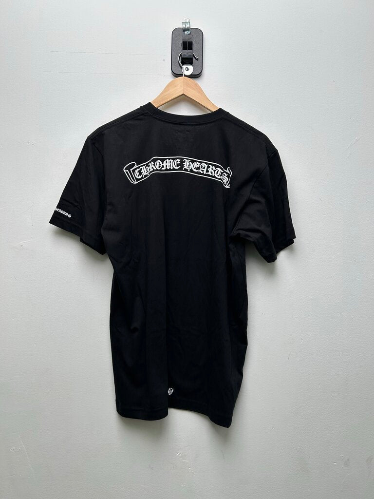 New Chrome Hearts White Scroll Black Tee sz.L