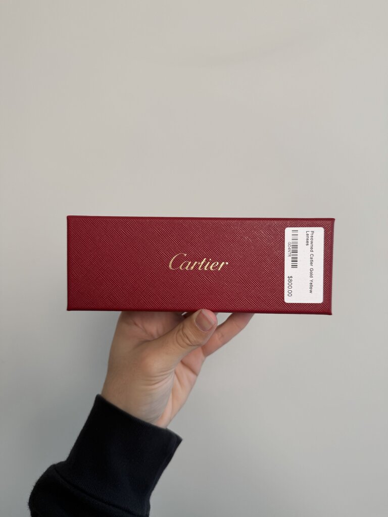 Preowned Catier Gold Yellow Lenses