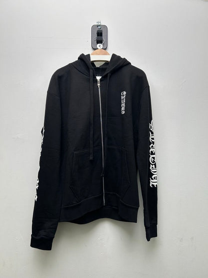 New Chrome Hearts Black White Vertical Zip Up Sz.Medium