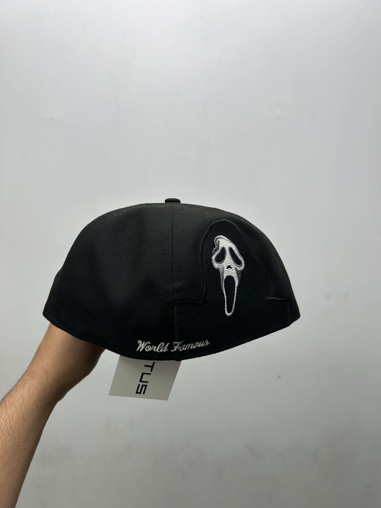 New Supreme Ghost Face Black Fitted Hat Sz.7 1/4