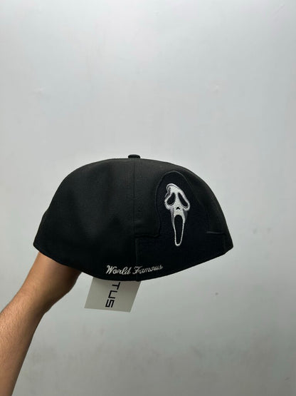 New Supreme Ghost Face Black Fitted Hat Sz.7 1/4