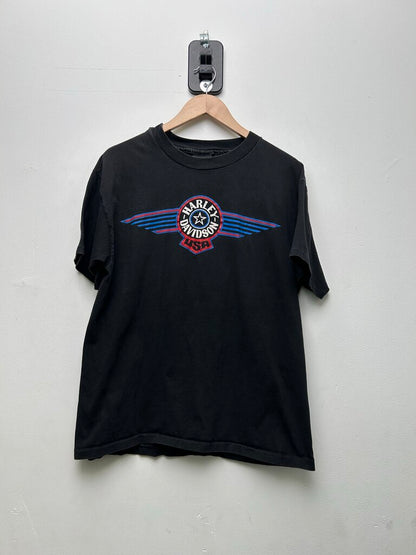 90s Harley Davidson USA Black Tee Sz L