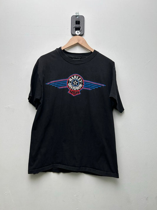 90s Harley Davidson USA Black Tee Sz L