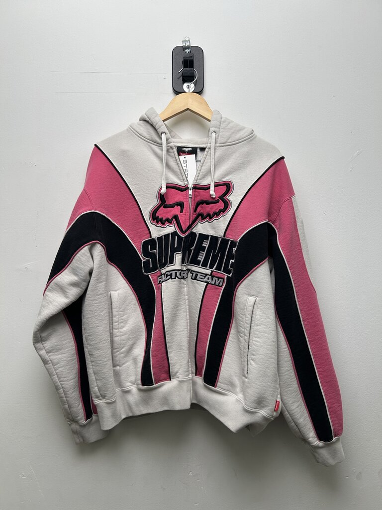 Preowned Supreme Pink Fox Zip Hoodie sz.L