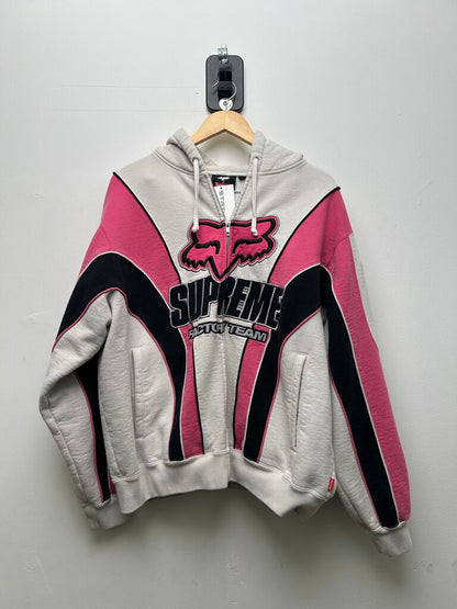 Preowned Supreme Pink Fox Zip Hoodie sz.L